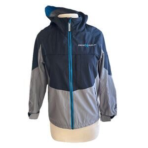 Boys Size 10/12 Zero Xposur Winter Jacket Navy Gray With Hood